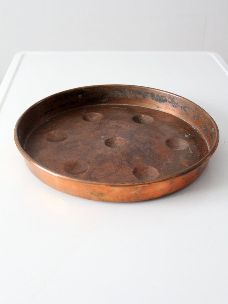 antique copper escargot pan