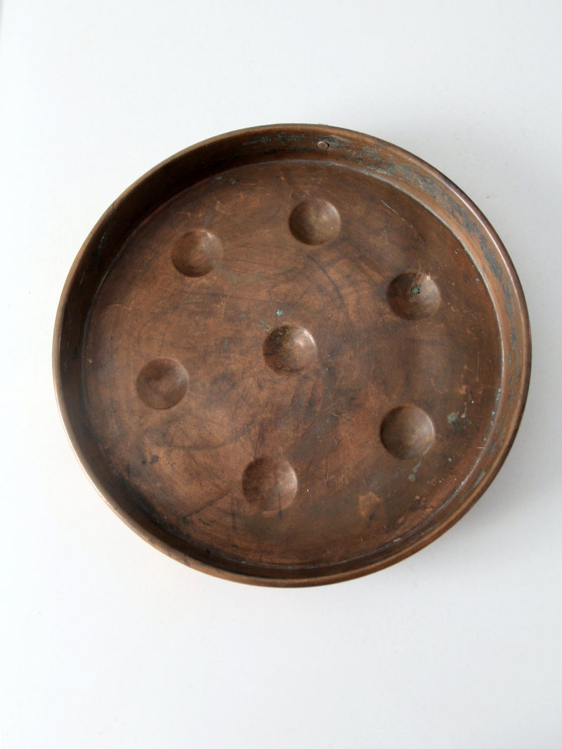 antique copper escargot pan