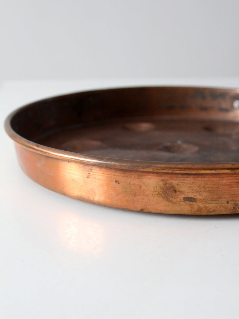 antique copper escargot pan