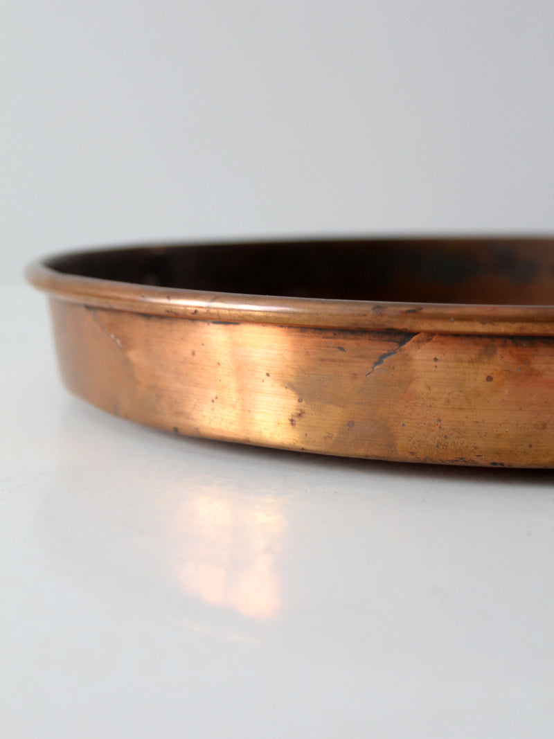 antique copper escargot pan