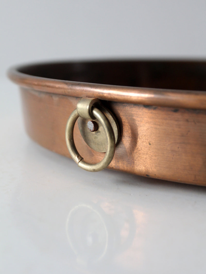 antique copper escargot pan