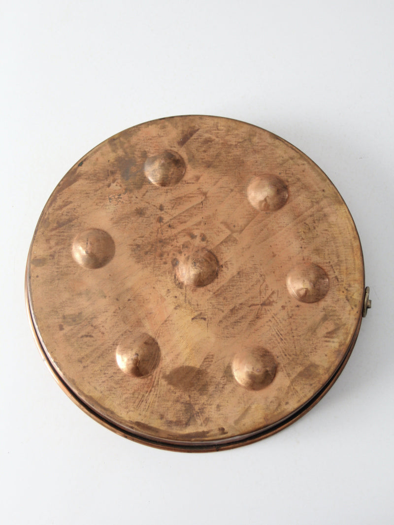 antique copper escargot pan