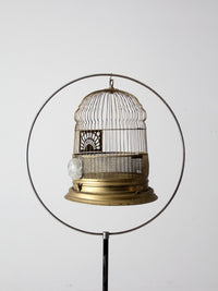 antique Crown bird cage with stand