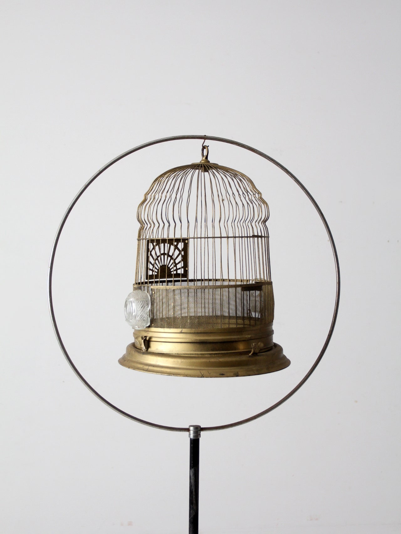 antique Crown bird cage with stand – 86 Vintage