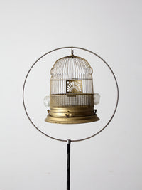 antique Crown bird cage with stand