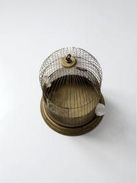 antique Crown bird cage with stand