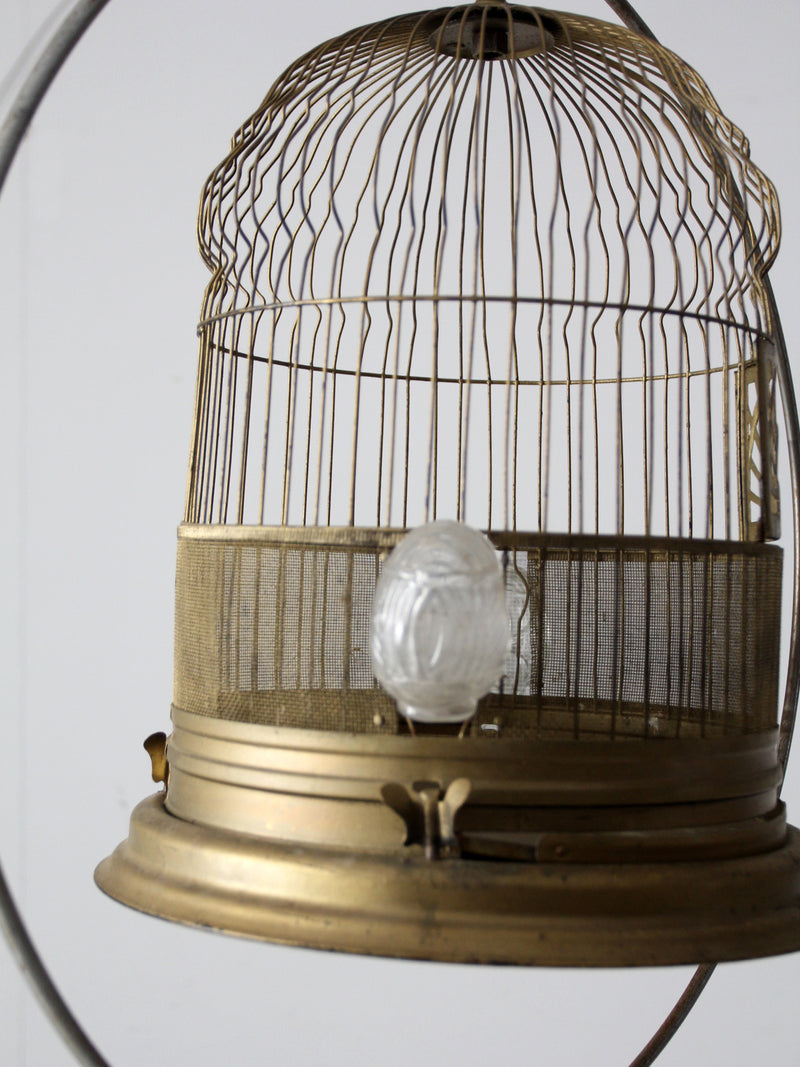 antique Crown bird cage with stand