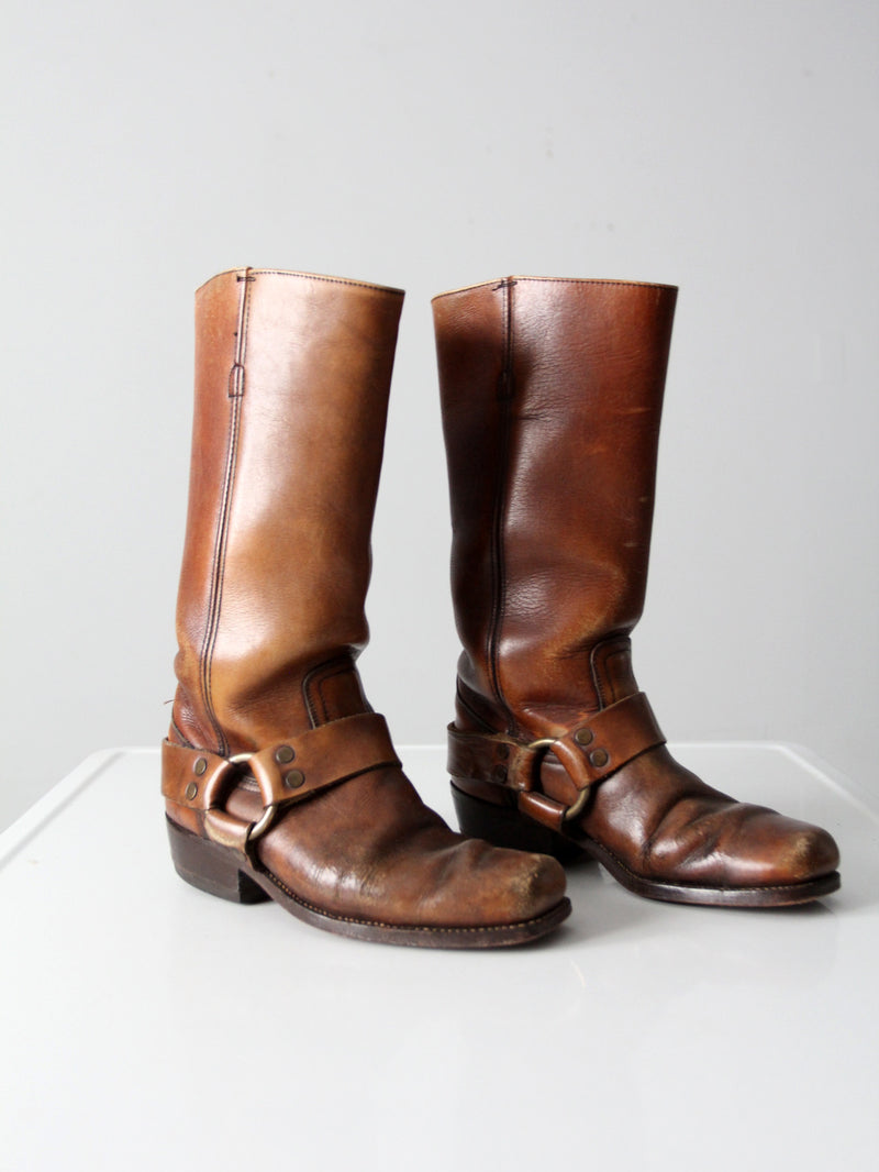 vintage Frye black label motorcycle boots