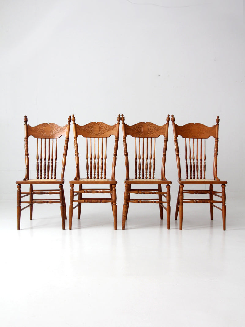 antique pressed back dining chairs set of 4