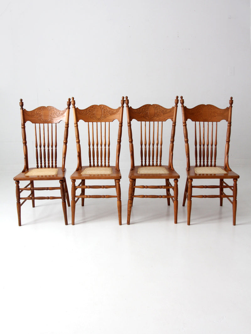 antique pressed back dining chairs set of 4