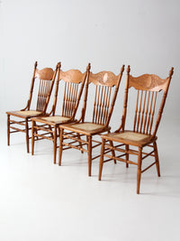 antique pressed back dining chairs set of 4