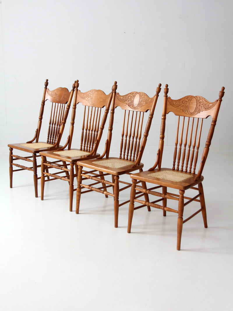 antique pressed back dining chairs set of 4