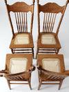 antique pressed back dining chairs set of 4