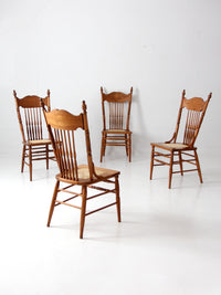 antique pressed back dining chairs set of 4