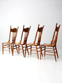 antique pressed back dining chairs set of 4