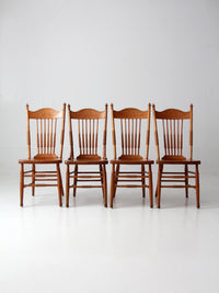 antique pressed back dining chairs