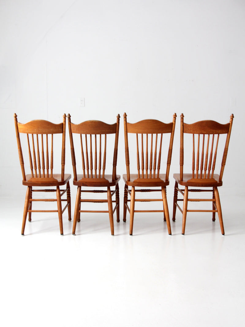 antique pressed back dining chairs