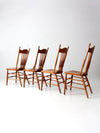 antique pressed back dining chairs