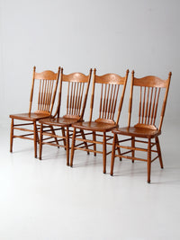 antique pressed back dining chairs