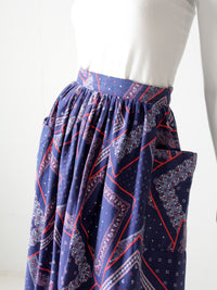 vintage 50s bandana print skirt