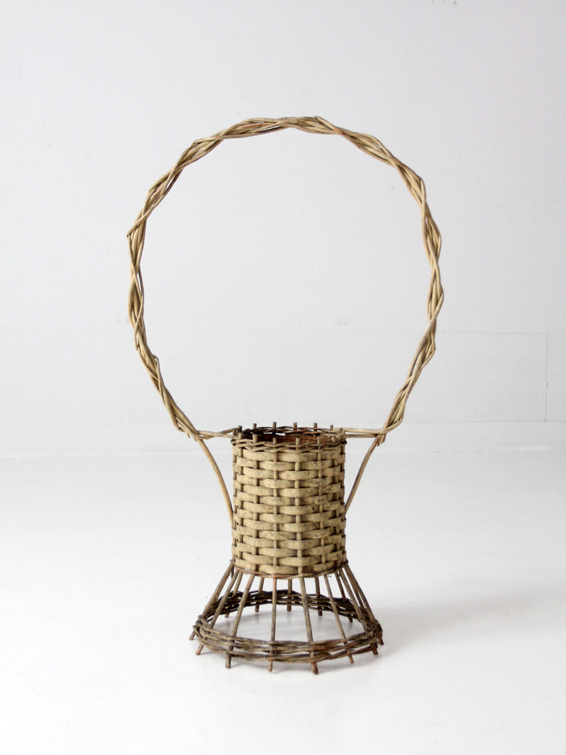 Victorian flower display basket