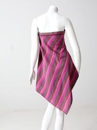 vintage stripe drawstring skirt