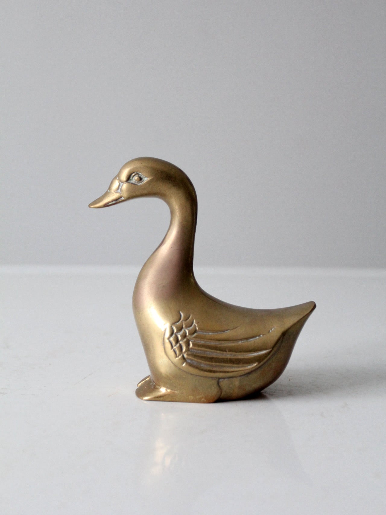 Vintage Mid Century Brass Bird Figurine