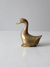 mid-century brass bird figurine