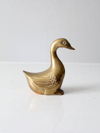 mid-century brass bird figurine