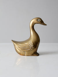 mid-century brass bird figurine