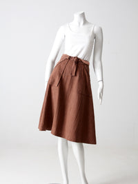 vintage brown skirt with pockets