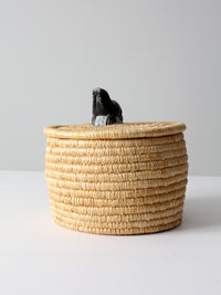 vintage basket with lid