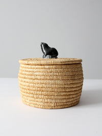 vintage basket with lid