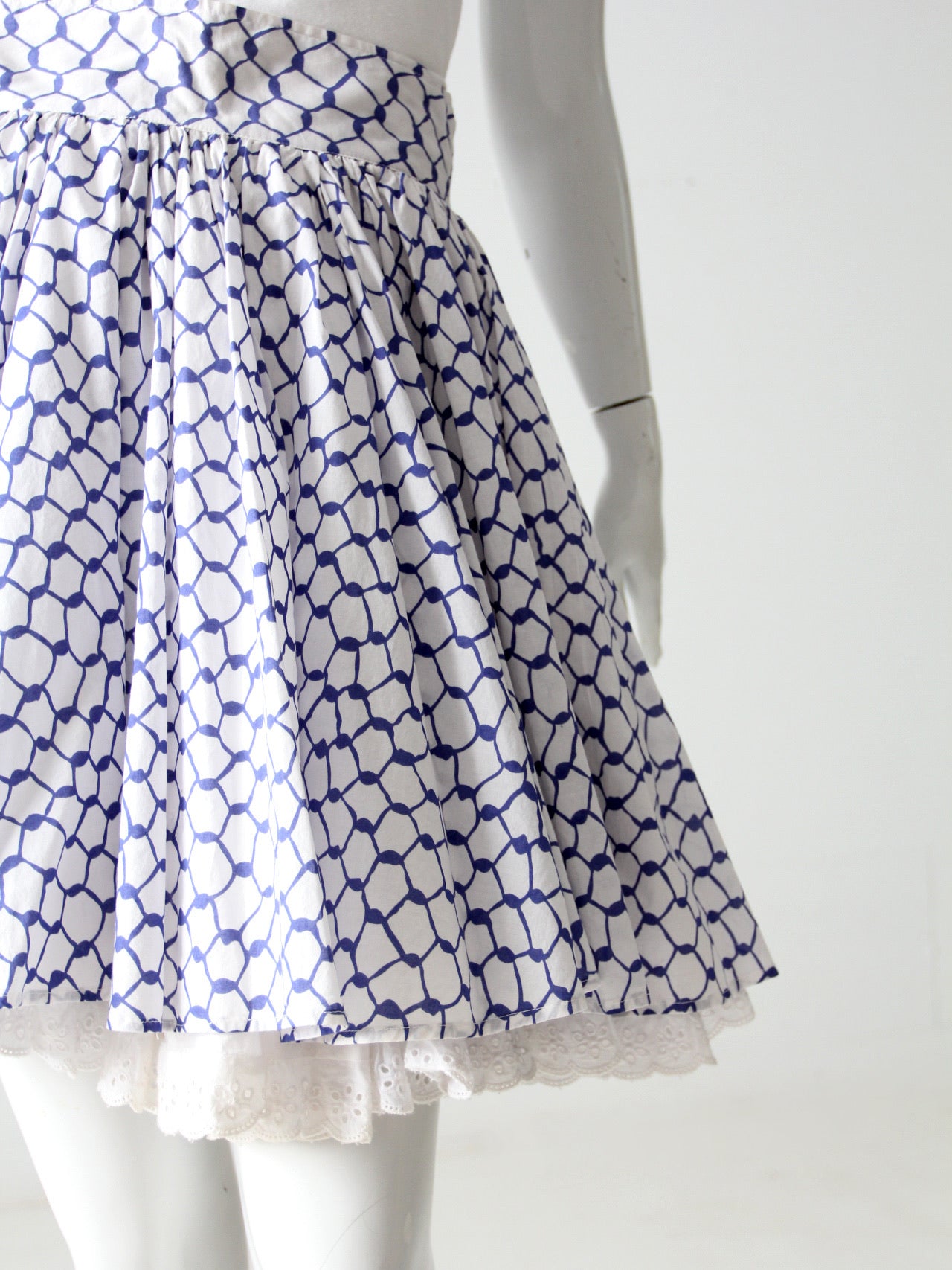 vintage geometric print skirt