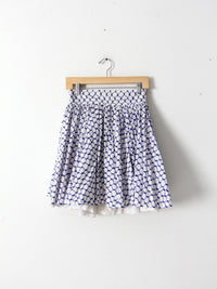 vintage geometric print skirt