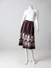 vintage boho print skirt with sequins