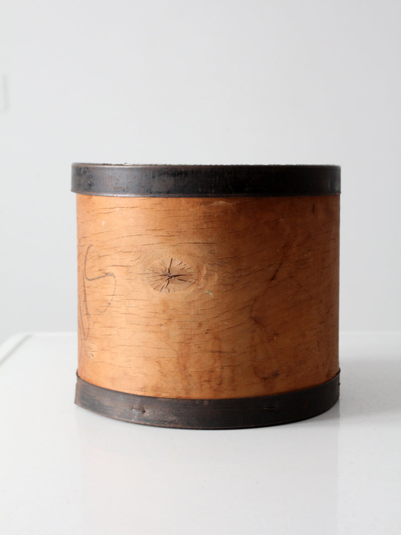 vintage wooden cheese box
