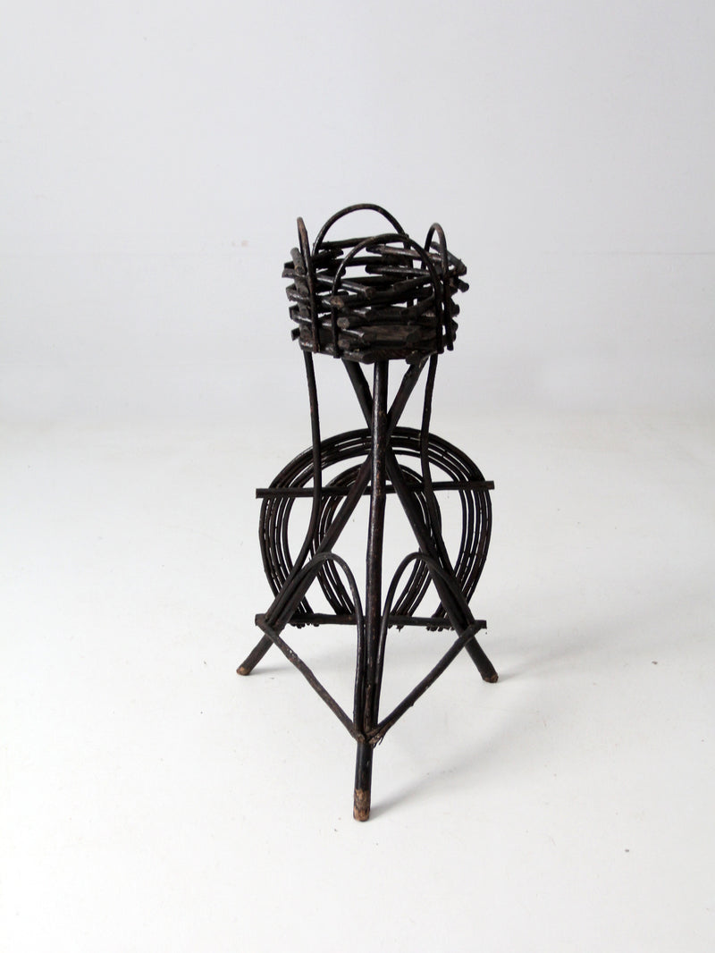 antique Adirondack plant stand
