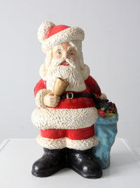 vintage 70s Santa Christmas statue coin bank