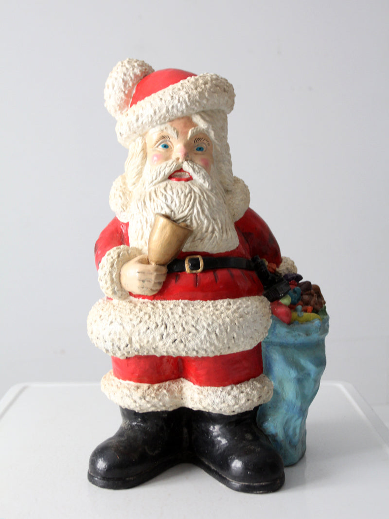 vintage 70s Santa Christmas statue coin bank