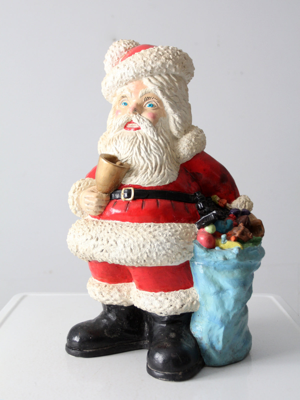 vintage 70s Santa Christmas statue coin bank