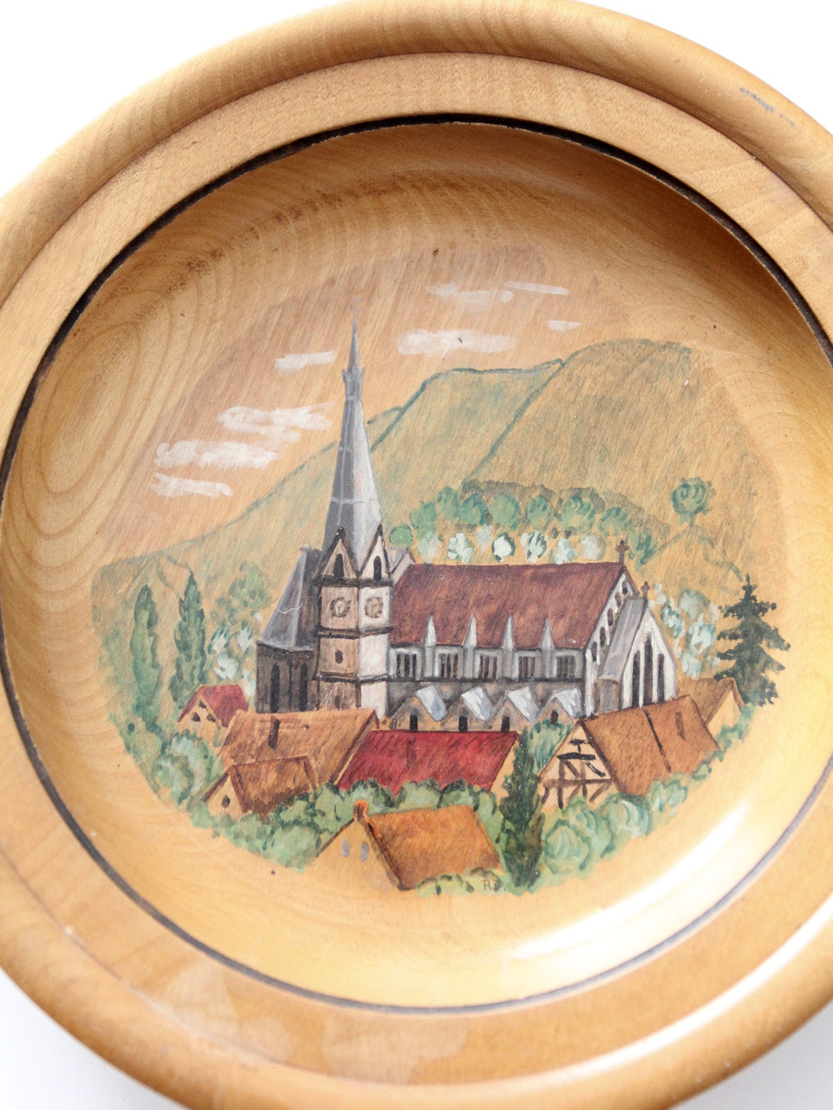 vintage hand painted plate