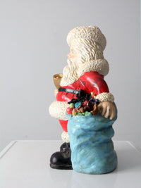 vintage 70s Santa Christmas statue coin bank