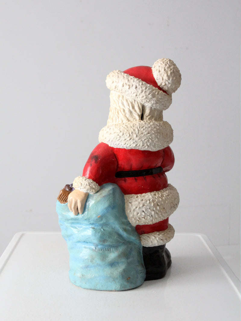 vintage 70s Santa Christmas statue coin bank