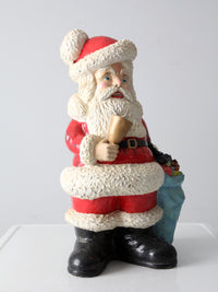 vintage 70s Santa Christmas statue coin bank