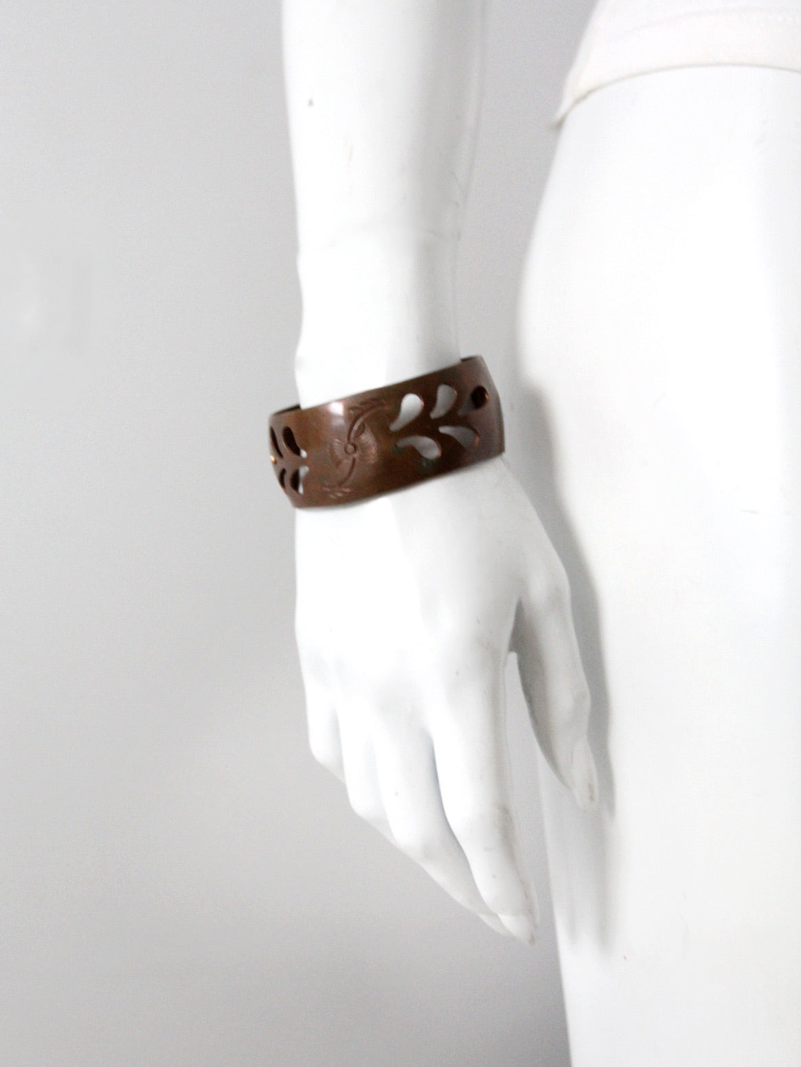 Vintage Copper Braided Bracelet - Gem