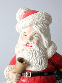 vintage 70s Santa Christmas statue coin bank