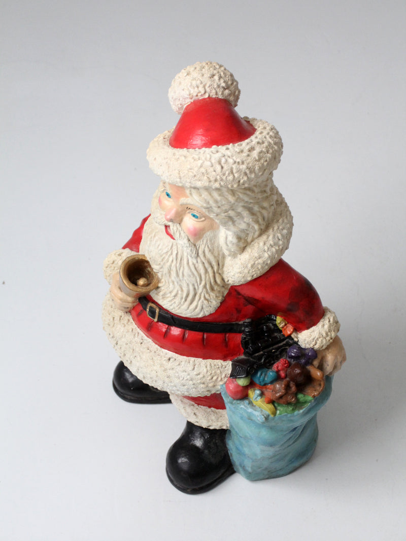 vintage 70s Santa Christmas statue coin bank