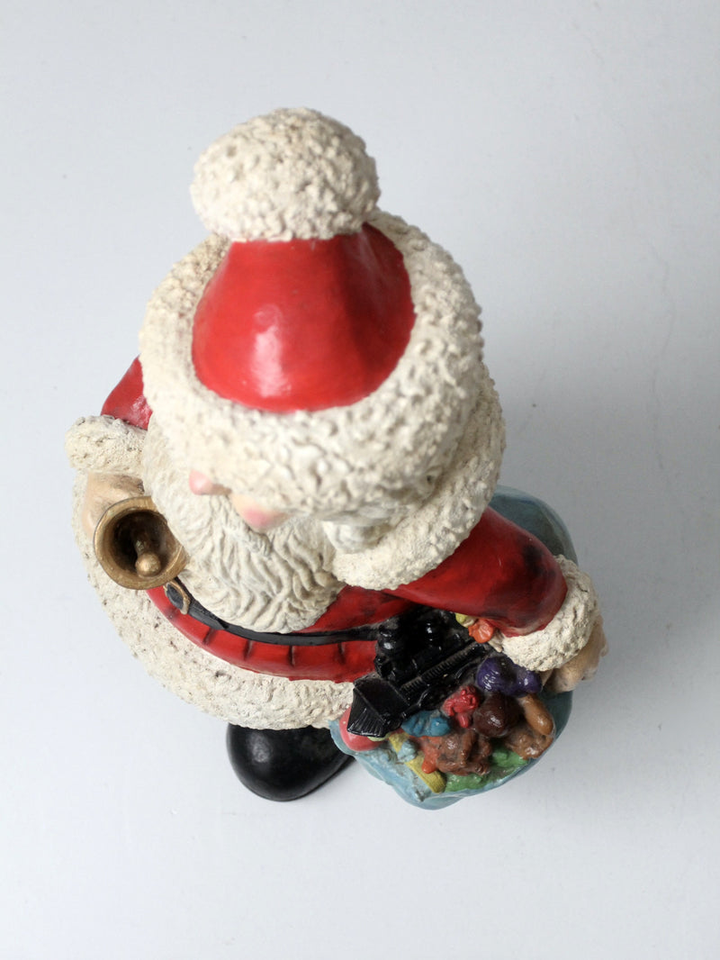 vintage 70s Santa Christmas statue coin bank