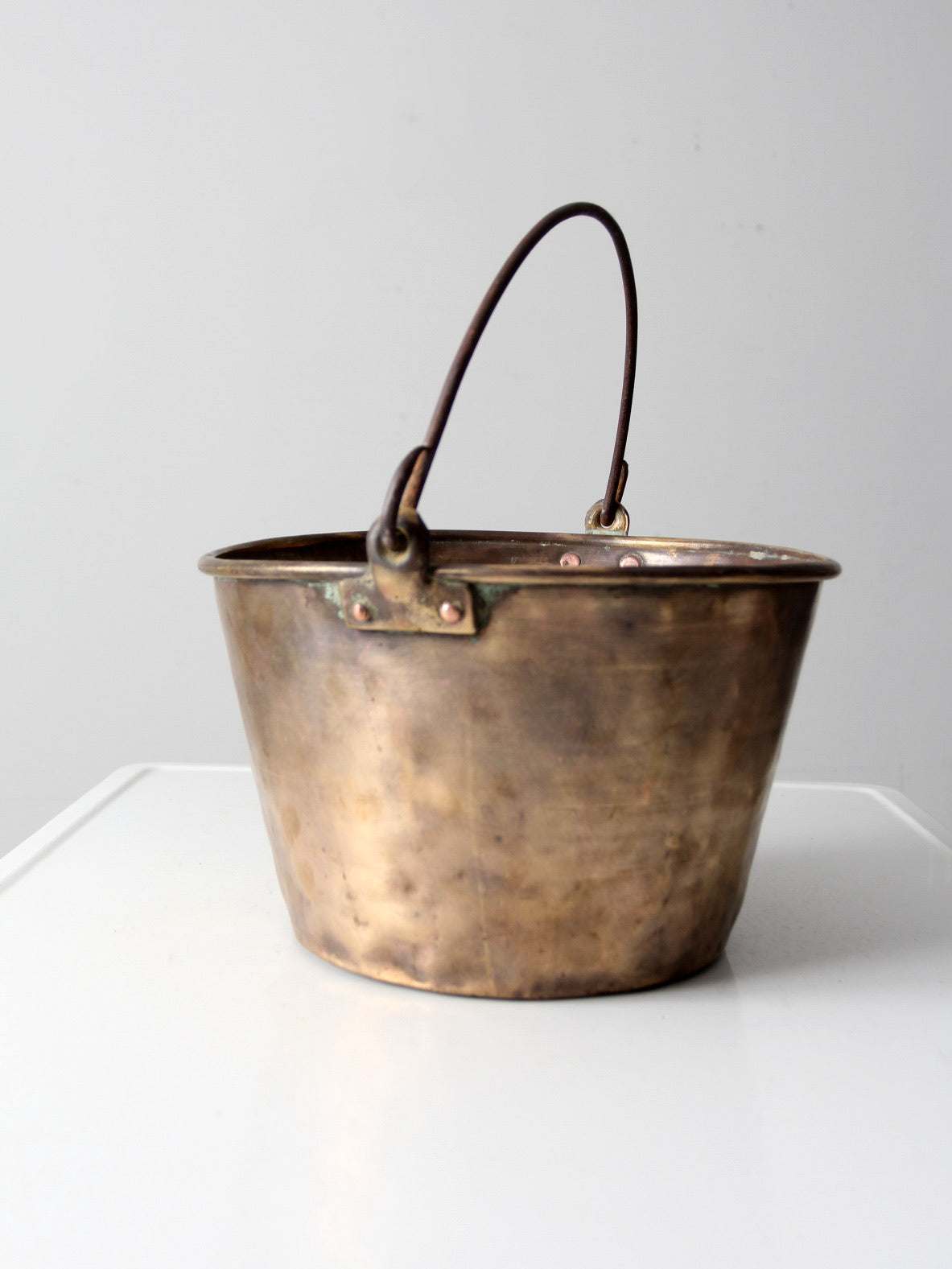 antique brass kettle